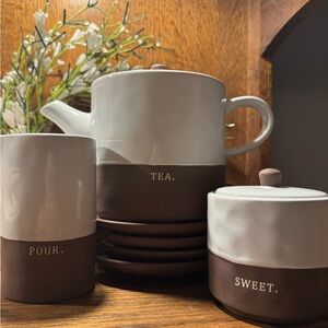 Rae Dunn Brown/chocolate boutique set